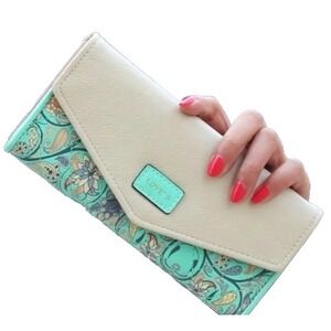 Womens Leather Trifold Wallet Cash Card Holder Purse Clutch Envelope Bag Handbag